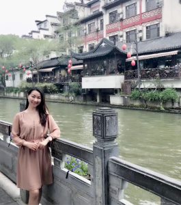 Xuehan Liu, on her last trip to China. 